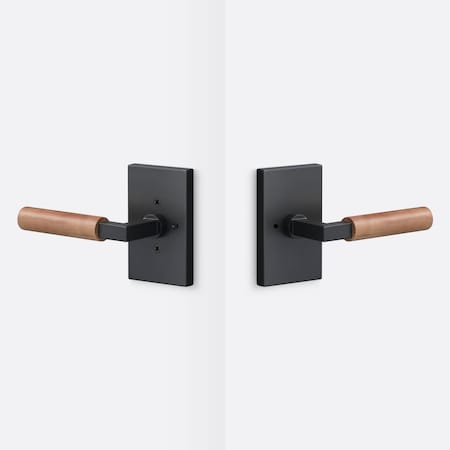 Sure-Loc Hardware Sure-Loc Hardware Levanto Privacy Rosette, Flat Black, Walnut Grip LV102 FBL GRIP-WN